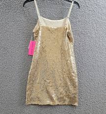 With Jules Sleeveless Sequin Bodycon Dress Big Girls XL Gold ...