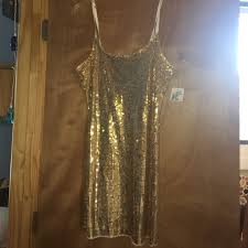 Free People | Dresses | Free People Gold Sequin Dress | Poshmark
