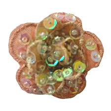 Three Vintage Flower Pins Tulle Netting Pink Sequined ...