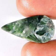 12.65Cts. 100% Natural Unique Seraphinite Pear Cabochon ...