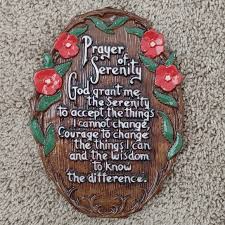 Art | Serenity Prayer Wall Art Ceramic Plaque Sign 9x65 God ...