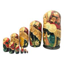 Buy Russian Gifts- Fire bird 10 Piece Nesting Fairy Tale ...