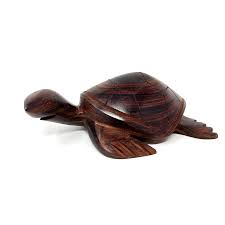 Vintage Carved Solid Wood Sea Turtle Nautical Sculpture ...