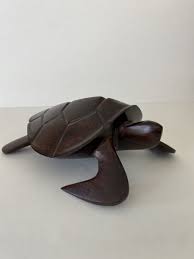 Vintage Ironwood Hand Carved Turtle Figure Excellent ...