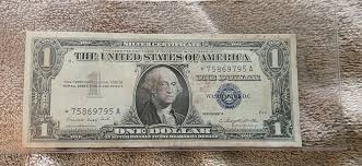 1957 STAR NOTE One Dollar Blue Seal Note Silver Certificate ...