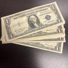 1935 1 Dollar Silver Certificate Dollar Blue Seal Bill Old Us ...