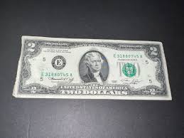 1976 Two 2 Dollar Bill Error Cut & Die Break Green Seal ...