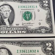 4 CONSECUTIVE $2 2003 FRN FEDERAL RESERVE NOTE CH UNC Two ...