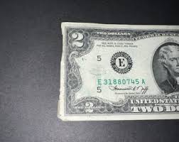 1976 Two 2 Dollar Bill Error Cut & Die Break Green Seal ...