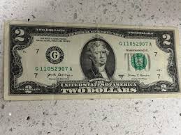 2017 $2 bill rare letter G low serial number | Mercari