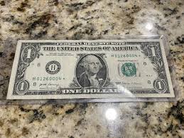 One 1 Dollar Bill Series 2017 STAR NOTE. RARE Fancy Serial ...