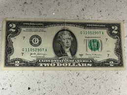 2017 $2 bill rare letter G low serial number | Mercari