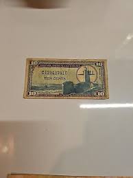 Ten Cent Military Certificates Rare Series 681. Wear On The ...