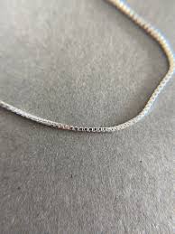 Sterling Silver "box Chain" Necklace Chain - Etsy