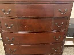 Vintage 4 drawer wood dresser