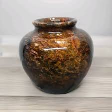 Asian Heavy Marble Vase 4" Tall Multicolor , Purple, Green ...