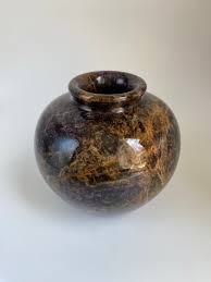 Beautiful Brown & Black and Purple Marble Vase Home Decor ...