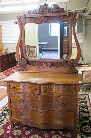 Lot - LATE VICTORIAN ASH DRESSER WITH ATTACHED TILT MIRROR ...
