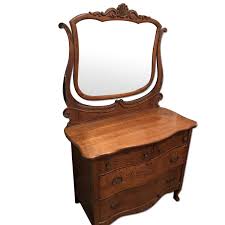 Antique Victorian 1900's Dresser w/ Tilting Mirror - AptDeco