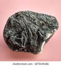 Phyllite Quartz Metamorphic Rock On Pink Stock Photo ...