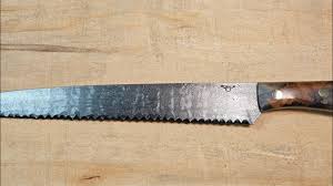 my first serrated knife - YouTube