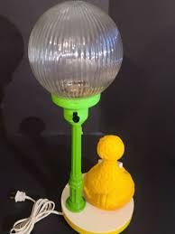TESTED GOOD Vintage 1970's Sesame Street Big Bird Lamp With Glass Shade | eBay