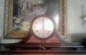 Antique SESSIONS Wooden Mantel Clock DULCIANA Model INLAYS ...