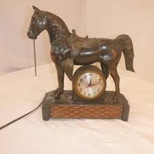 Vintage Horse Clock, Vintage Barn Find, Cowboy Clock ...