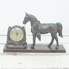 Vintage Hopalong Cassidy Spartus Horse Mantel Clock Copper ...