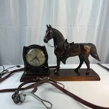 Vintage Copper Pot Metals Western Horse Mantle Clock by ...