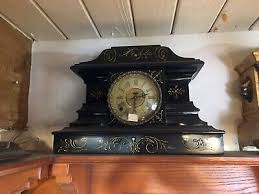 Vintage Wood Etched Gold Leaf Mantel Chime Clock | eBay