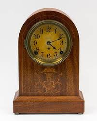 Seth Thomas Sunflower Inlaid Shelf Clock