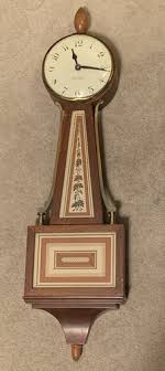 Vintage Seth Thomas Mid-Century Wood Banjo Electric Wall ...