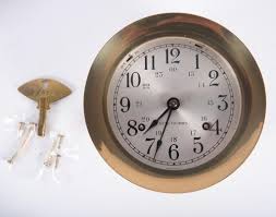 Lot - Seth Thomas Brass Ship's Clock together with a Wall ...