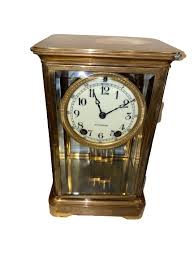 Antique Seth Thomas Beveled Glass Brass Mantle Clock W/ Mercury Pendul – Unique Antiques of Connecticut