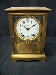 Lot - Geo. Newstedt Cincinnati Brass Cased Clock
