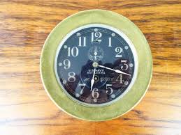Vintage WW2 Seth Thomas No 2 Deck Clock Brass 1940s US Navy WWII USN Black Face – Yesteryear Essentials