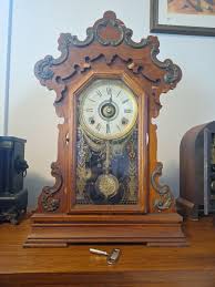 Seth Thomas Gingerbread Kitchen Parlor Mantel Table Shelf Clock Running With Key | eBay