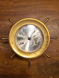 Vtg Seth Thomas Helmsman Model 1008 Ships Wheel ...