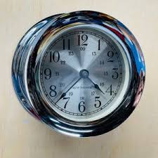 Seth Thomas Corsair Nickel Plated Ship Clock - Etsy Canada