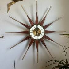 MID CENTURY Elgin Starburst Clock - Etsy