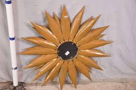 Sunflower mirror with gold metal frame and round center mirror; 823-126 - R.H. Lee & Co. Auctioneers