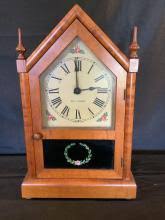 Sold at Auction: Seth Thomas Birds Eye Maple Mantle Clock