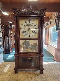 Antique Birge and Mallory Flame Mahogany Mantle Clock ...