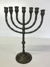 ANTIQUE SEVEN ARM MENORAH BRASS JUDAICA | eBay
