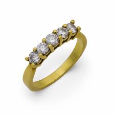 Vintage diamond 18k yellow gold five stone ring – Jack Weir ...