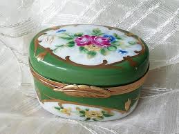 Vintage French Porcelain Trinket Box: Madame Pompadour ...
