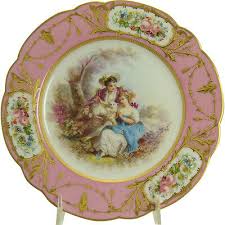 Early Porcelain Hand-Painted Scenic Plate - 1840's | eBay