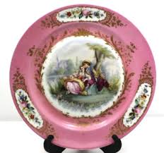 Antique Sevres Porcelain Plate Couple Resting At Tree ...