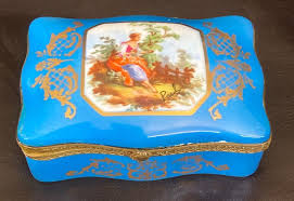 Vtg Hand Painted Made In France Woman Picking Flowers ...